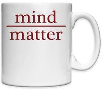 Tasse en céramique blanche avec logo « Mind Over Matter Math »