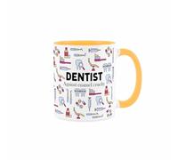 Tasse en céramique blanche pour dentiste - Thème des dents humoristiques infirmière/médecin - Cadeau fantaisie pour thé/café boissons chaudes