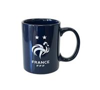 LA PLUME DOREE Tasse en céramique bleue FFF 2 Etoiles - Hauteur 10 cm - Diamètre 8 cm
