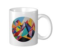 Tasse en céramique colorée et abstraite Mountain Peak Range - Tasse à café élégante - Pour la maison et le bureau - 325 ml