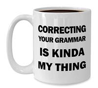 Tasse En Céramique Corriger Votre Grammaire, C'Est Un Peu Mon Truc. Avec Poignée Mug À Café En Céramique Moderne Tasses De Café Pour Latte Collègue Ami