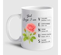 Tasse en Céramique Dieu Dit Que Je suis Blanc Tasse À Café Vintage Tasses en Porcelaine Humoristique Café Tasses pour Bureau Cadeauxs Anniversaire 330 ML