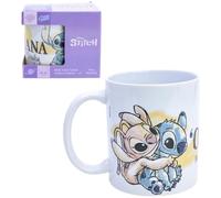 Tasse en céramique Disney Stitch et Angel pour petit déjeuner de 325 ml pour enfants