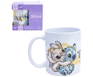 Tasse en céramique Disney Stitch et Angel pour petit déjeuner de 325 ml pour enfants