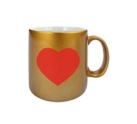 Tasse en céramique doré Coeur by Cbkreation