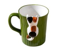 Tasse En Céramique En Forme De Chat, Conception Résistante À La Chaleur, 350 Ml/11 Oz, Tasse En Forme D'animal, TasseÀ Café Ou À Thé En Céramique Pour Chat, Conception À Base Antidérapante, Pour Le P