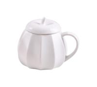 Tasse en céramique en forme de citrouille d'Halloween avec couvercle, tasse à café d'Halloween, tasse à lait avec couvercle pour Noël, anniversaire, femme, épouse, maman, fille, garçon, enseignant