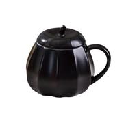 Tasse en céramique en forme de citrouille d'Halloween avec couvercle, tasse à café d'Halloween, tasse à lait avec couvercle pour Noël, anniversaire, femme, épouse, maman, fille, garçon, enseignant
