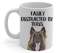 Tasse En Céramique Facilement Distrait Par Le Tervueren Belge En Acajou Minimaliste Mug Humour Coffee Mugs Pour Fête Homme Ami