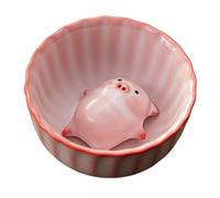 Tasse en céramique faite à la main avec animal 3D caché à l'intérieur - Figurine de cochon Blow Bubbles, cadeau amusant pour Noël, anniversaire, fête des mères (Style C)