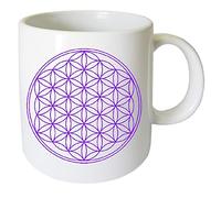 Tasse en céramique Fleur De Vie violette Cbkreation