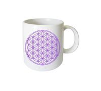 Tasse en céramique Fleur De Vie violette Cbkreation