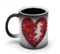 Tasse en céramique Fleurs Entourant Des Fleurs Imprimées Tasse Drôle Changeante De Couleur Tasse À Café Décolorée Température Tasses Personnalisées Changeant De Couleur Avec Poignée Cadeau Unique