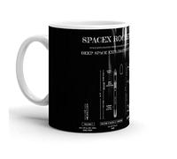 Tasse En Céramique Fusées Spacex À Tencilno Porcelaine Mug Thé Rétro Mugs Café Pour Boissons Maison Fête