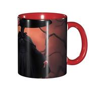 Tasse en céramique imprimée chapeau de sorcière flamant rose d'Halloween avec boîte cadeau, belles tasses à café pour les vacances, cadeau d'anniversaire, café lait, 6 couleurs