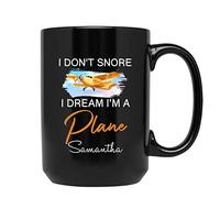 Tasse en Céramique Je Ne Ronfle Pas, Je Rêve Que Je suis Un Avion. Tasse À Café Rigolo Tasses À Thé Fine Tasses en Porcelaine pour Bureau Famille Cadeauxs 330 ML