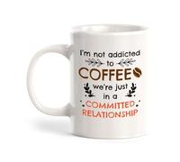 Tasse En Céramique Je Ne Suis Pas Accro ; Nous Sommes Juste Dans Une Relation Sérieuse. Décoratifs Mug Thé Colorées Coffee Mugs Pour Fête Collègue Frère