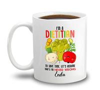 Tasse en Céramique Je suis Diététicienne pour Gagner du Temps Tasse À Café Exceptionnels Café Tasses Drôle Tasses en Porcelaine pour Papa Cadeaux Anniversaire Cadeau Fêtes 330 ML