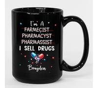 Tasse en Céramique Je suis Pharmacien, Je Vends des Médicaments. Tasse À Café Fine Café Tasses Rigolo Tasses en Porcelaine pour Cadeauxs Cadeau Fêtes Papa Cadeaux 330 ML