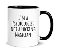 Tasse En Céramique Je Suis Psychologue, Pas Un Putain De Magicien. Colorées Mug À Café En Céramique Minimaliste Tasses De Café Pour Bureau Boissons Collègue