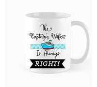 Tasse En Céramique La Femme Du Capitaine A Toujours Raison. Moderne Mug Thé Avec Poignée Coffee Mugs Pour Eau Homme Latte