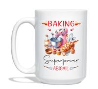 Tasse en Céramique La Pâtisserie, C'est Mon Pouvoir Tasse À Café Exceptionnels Café Tasses Drôle Tasses en Porcelaine pour Cadeauxs Bureau Famille 330 ML