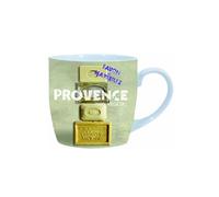 Tasse en céramique Le Savon de Marseille de Provence - H. 8.5 cm - D. 9 cm