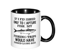 Tasse en Céramique Les Sorties De Pêche Au Poisson-Chat Ont Pris Fin Depuis Longtemps. avec Poignée Souvenir Mug Message Drôle Boissons Chaudes Tasses À Café 11Oz