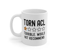 Tasse En Céramique Liaison Ligamentaire Antérieure Déchirée. Avis Zéro Étoile. Terrible. Je Ne Recommande Pas. Décoratifs Mug En Céramique Moderne Mugs À Café Pour Lait Ami Eau
