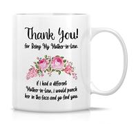 Tasse en céramique Merci belle-mère ! Si j'avais une autre belle-mère, je | Tasse À Thé céramique Tasse amusante durable tasse cafe expresso pour Pâques, Collègue, Bureau, 330ml