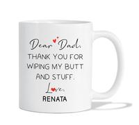Tasse en Céramique Merci De M'Avoir Essuyé Les Fesses Et Tout Ça Tasse À Café Design Café Tasses Vintage Tasses en Porcelaine pour Papa Cadeaux Cadeau Fêtes Famille 330 ML