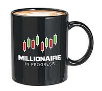 Tasse En Céramique Millionnaire En Devenir, Négociant En Bourse Colorées Mug À Café En Céramique Humour Tasses De Café Pour Homme Fête Ami