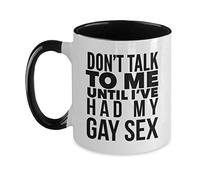 Tasse En Céramique Ne Me Parle Pas Tant Que Je N'Ai Pas Eu Mon Rapport Sexuel Gay, Lesbien, Lgbt, Amour Porcelaine Mug Thé Humour Mugs À Café Pour Partenaire Ami Homme