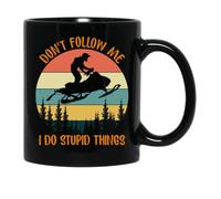 Tasse En Céramique Ne Me Suivez Pas, Je Fais Des Bêtises. Motoneige, Traîneau À Moteur Avec Poignée Mug À Café En Céramique Colorées Tasses De Café Pour Frère Ami Boissons