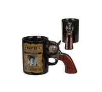 Tasse en céramique noire Gun