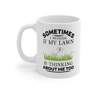 Tasse En Céramique Parfois, Je Me Demande Si Ma Pelouse Pense Aussi À Moi. Colorées Mug À Café En Céramique Moderne Tasses À Café Pour Boissons Ami Homme