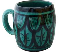 Tasse en céramique Peinture marocaine peinte à la main petite, verte