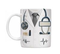Tasse en céramique personnalisable sur le thème de l ' hôpital avec stéthoscope 3D, poignée confortable, infirmières, médecins, hôpital, tasse à café professionnelle en céramique, nom de médecin