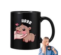 Tasse en céramique petite tasse en céramique | Tasse à café hippopotame domestique - Nouvelle tasse en céramique pour le lieu de travail et la maison, élégante en céramique avec motif animal