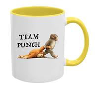 Tasse en céramique pour bébé singe macaque câlin mignon singe tasse à café pour le bureau et la maison, cadeau pour les amoureux des animaux, femme et homme (jaune) (E)