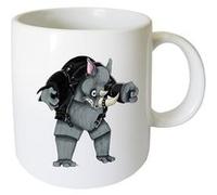Tasse en céramique Rhino by Cbkreation Blanc G