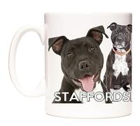 Tasse en céramique Staffordshire Bull Terrier 11 pièces Cadeau pour les propriétaires de chiens Staffy