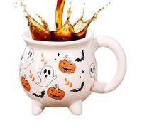 Tasse en céramique sur le thème de la sorcière, tasse de soupe à thé à thé en sorcellerie, Halloween Witches Brew Caudron Coffee Pot tasses pour la maison et le bureau Utilisez un design effrayant