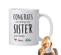 Tasse en céramique, tasse à café en céramique | Tasse à café amusante pour maman | Tasse à café, tasse à thé, tasse à lait « Being My Sister » pour femme, enfant