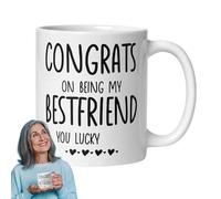 Tasse en céramique, Tasses en céramique pour café, Félicitations pour être ma soeur Coupe, Félicitations pour être ma soeur Anniversaire Noël Tasse à café expresso pour femme Sœur pour spo