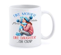 Tasse en Céramique Telle Mère, Telle Fille, Oh Merde Tasse À Café Exceptionnels Café Tasses Fine Tasses À Thé pour Cadeauxs Anniversaire Idée Cadeaus 330 ML