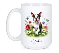 Tasse en Céramique Terrier De Boston Tasse À Café Fine Tasses en Porcelaine Vintage Tasses À Thé pour Papa Cadeaux Cadeau Fêtes Idée Cadeaus 330 ML