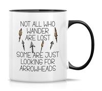 Tasse En Céramique Tous Ceux Qui Errent Ne Sont Pas Perdus, Certains Cherchent Simplement Des Pointes De Flèches. Rétro Mug À Café En Céramique Avec Poignée Coffee Mugs Pour Bureau Eau