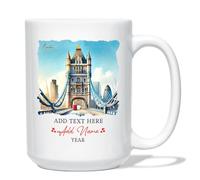 Tasse en Céramique Tower Bridge De Londres Tasse À Café Rigolo Tasses À Thé Exceptionnels Tasses en Porcelaine pour Cadeau Fêtes Bureau Cadeauxs 330 ML