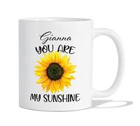 Tasse en Céramique Tu ES Mon Soleil Tasse À Café Design Café Tasses Rigolo Tasses À Thé pour Cadeau Fêtes Cadeauxs Famille 330 ML